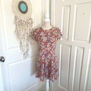 Forever 21 | Sunflower Floral Fit & Flare Mini Dress, Size M